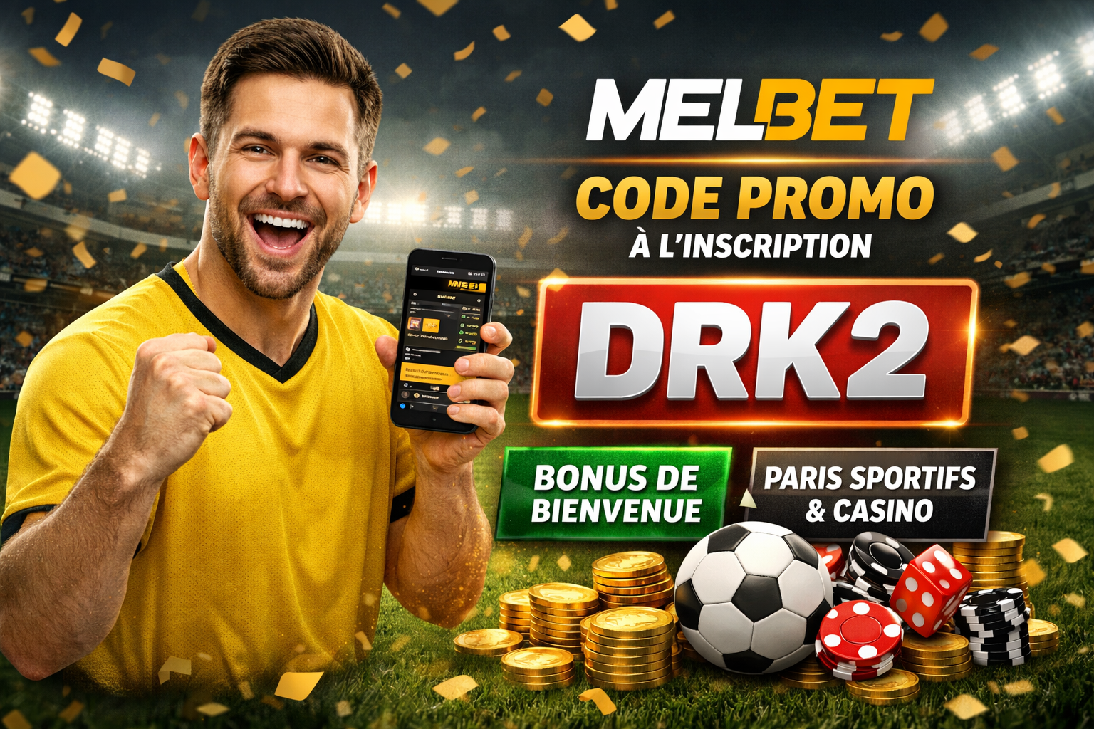 Code promo MelBet DRK2 à entrer lors de l’inscription bonus 200 pour cent