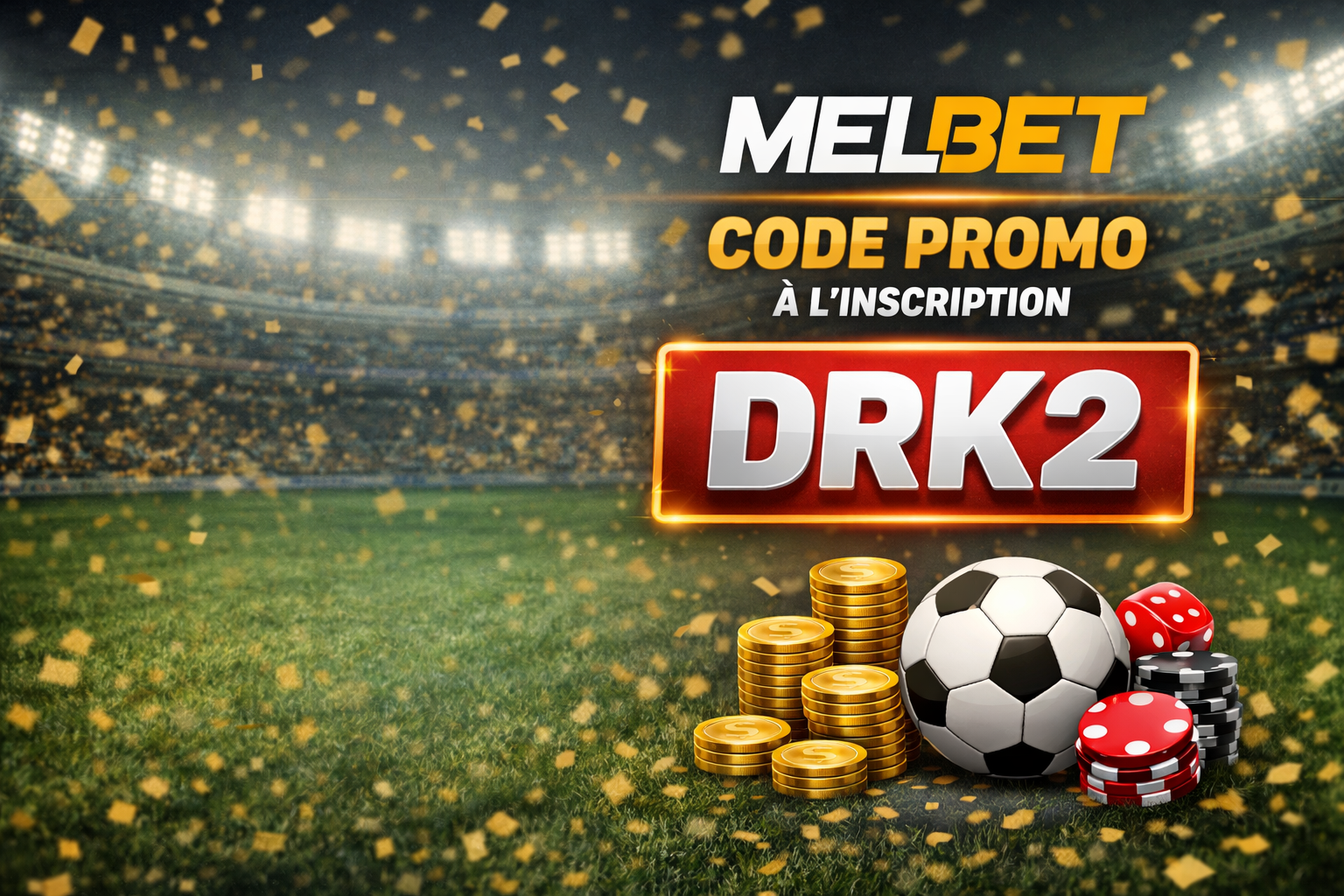 Image MelBet sans personne avec code promo DRK2 à entrer lors de l’inscription